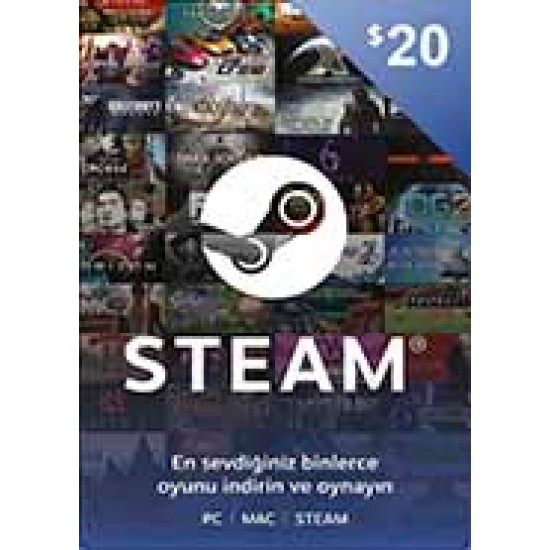 Steam Cüzdan Kodu 20 USD